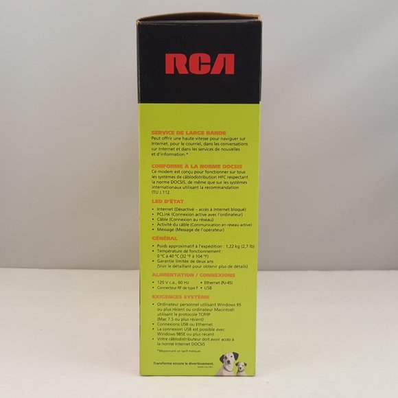 RCA / Thomson Digital Broadband USB DOCSIS Compliant Cable Modem | DCM30 - Picture 2 of 12